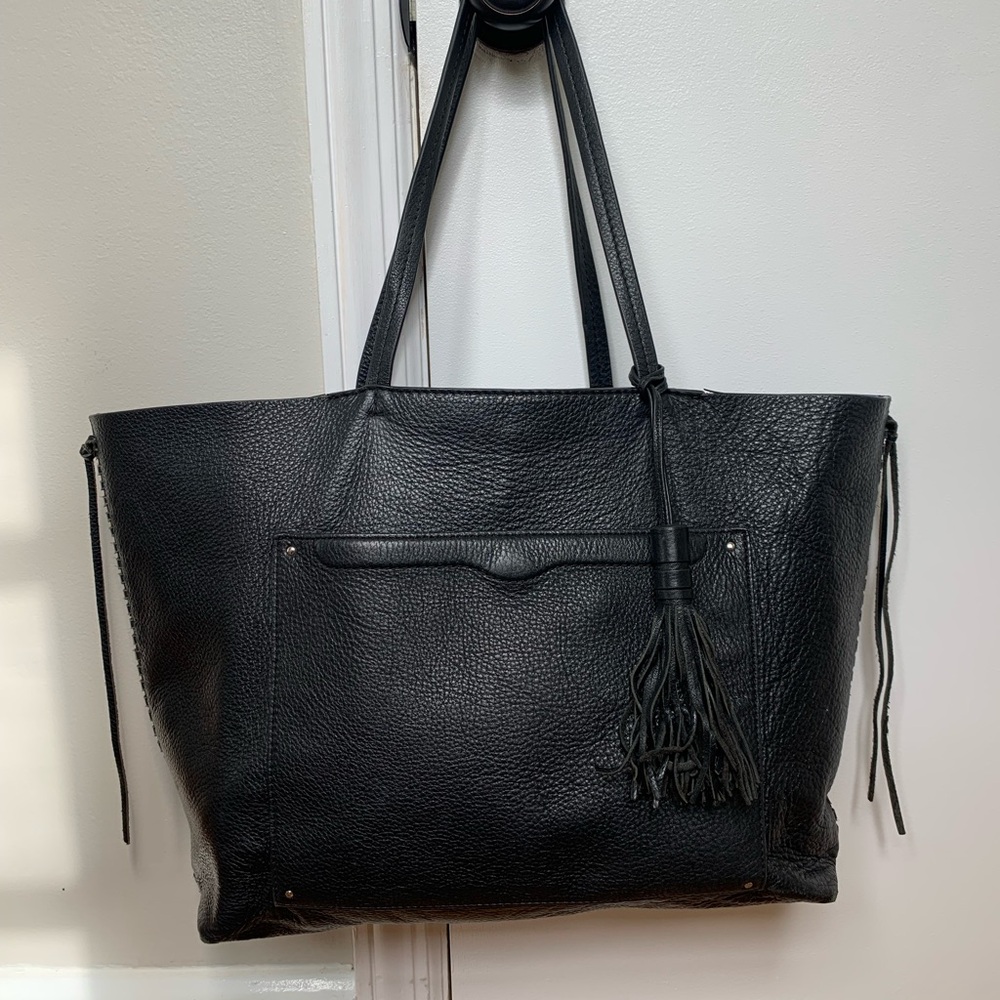 Rebecca Minkoff Large Leather Tote in Black.